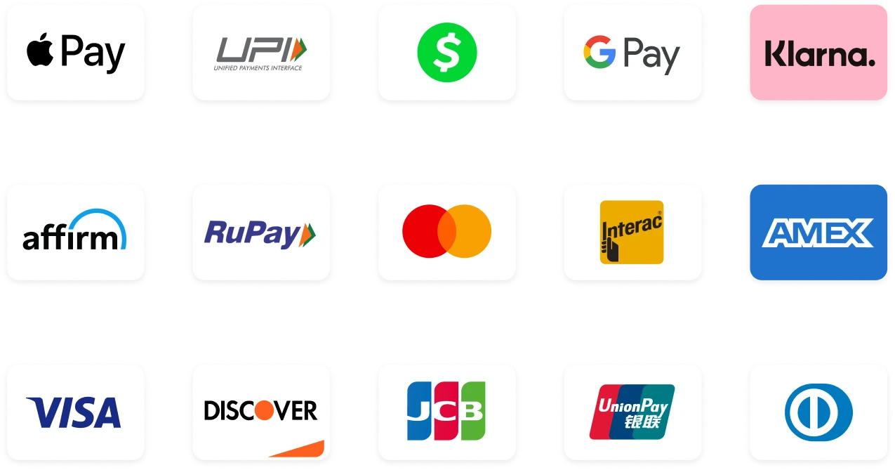 ApplePay - GooglePay - Amazon Pay - Card